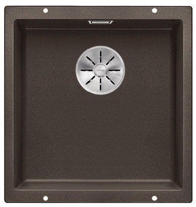 Кухонная мойка Blanco SUBLINE 400-U Silgranit&reg; цвет кофе с отводной арматурой InFino (523431) монтаж под столешницу 523431 фото