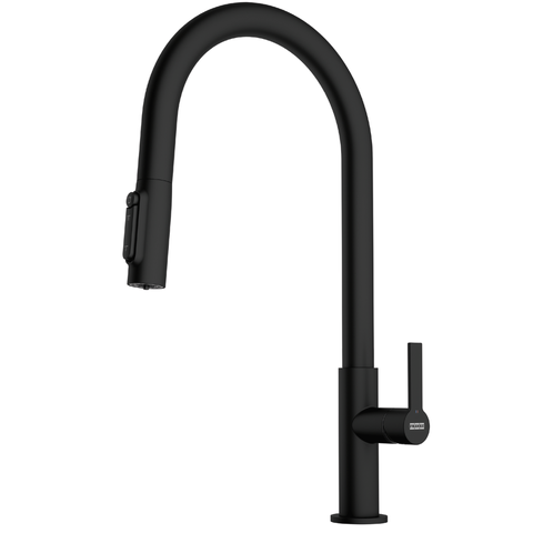 🟥 Кухонний змішувач Franke Maris Slim J Clear Water 120.0730.911 - витяжний вилив, підключення до фільтра, чорний матовий 120.0730.911 фото
