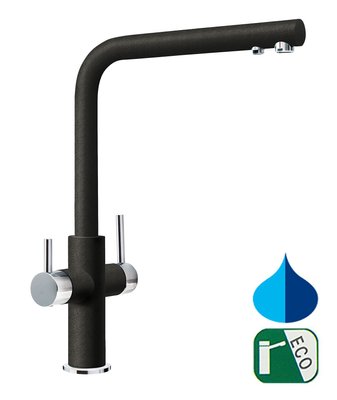 Кухонный смеситель с подключением к фильтру воды Franke NEPTUNE CLEAR WATER (115.0370.694) Оникс 115.0370.694 фото
