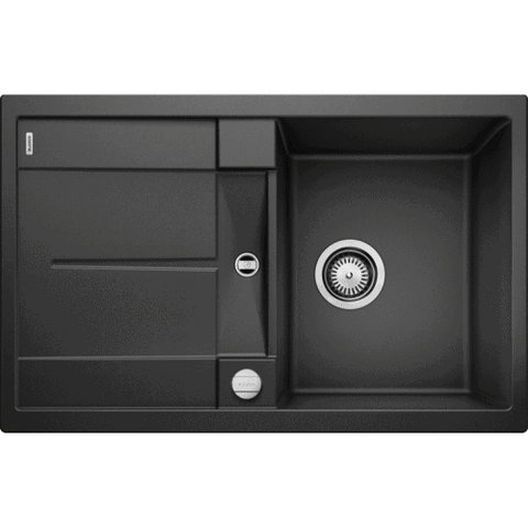 Кухонная мойка Blanco METRA 45 S Compact Silgranit&reg; цвет антрацит, склапаном-автоматом (519572) монтаж на столешницу 519572 фото