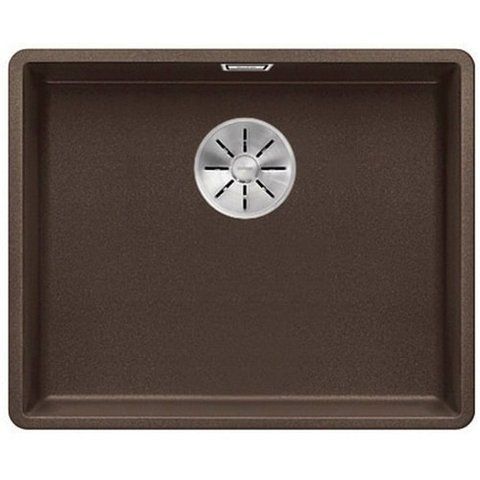 Кухонная мойка Blanco SUBLINE 500-F Silgranit&reg; цвет кофе с отводной арматурой InFino (523537) монтаж в уровень со столешницей 523537 фото