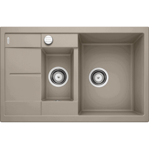 Кухонная мойка Blanco METRA 6 S Compact Silgranit&reg; цвет серый беж склапаном-автоматом (517353) монтаж на столешницу 517353 фото