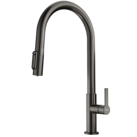 🟥 Кухонний змішувач Franke Maris Slim J Clear Water 120.0736.603 - витяжний вилив, підключення до фільтра, PVD anthracite (антрацит) 120.0736.603 фото