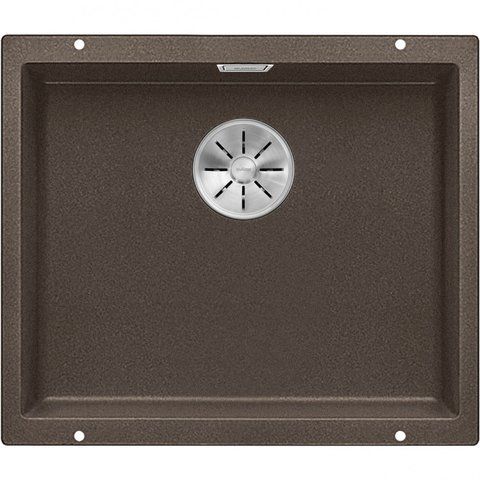 Кухонная мойка Blanco SUBLINE 500-U Silgranit&reg; цвет кофе с отводной арматурой InFino (523441) монтаж под столешницу 523441 фото
