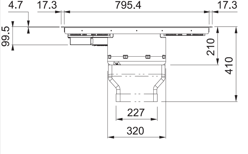 Кухонная вытяжка интегрированная в индукционную Варочную поверхность MYTHOS 2GETHER FMY 839 HI (340.0529.586) чёрное стекло 340.0529.586 фото