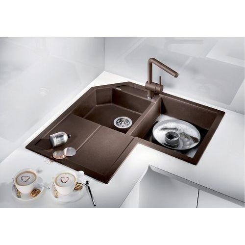 Кухонная мойка Blanco METRA 9 Е Silgranit&reg; цвет серый беж (517367) монтаж на столешницу 517367 фото