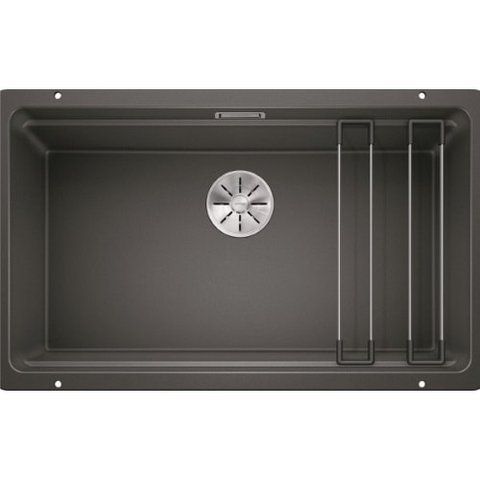 Кухонная мойка Blanco ETAGON 700-U Silgranit&reg; цвет антрацит с отводной арматурой InFino (525167) монтаж под столешницу 525167 фото
