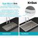 Кухонна мийка Kraus Standart PRO&trade; з неіржавної сталі 1,5 мм (KHT301-18) монтаж під стільницю KHT301-18 фото 5