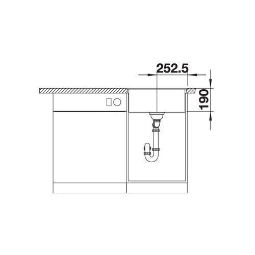 Кухонная мойка Blanco DALAGO 5-F Silgranit&reg; цвет белый склапаном-автоматом (518532) монтаж в уровень со столешницей 518532 фото