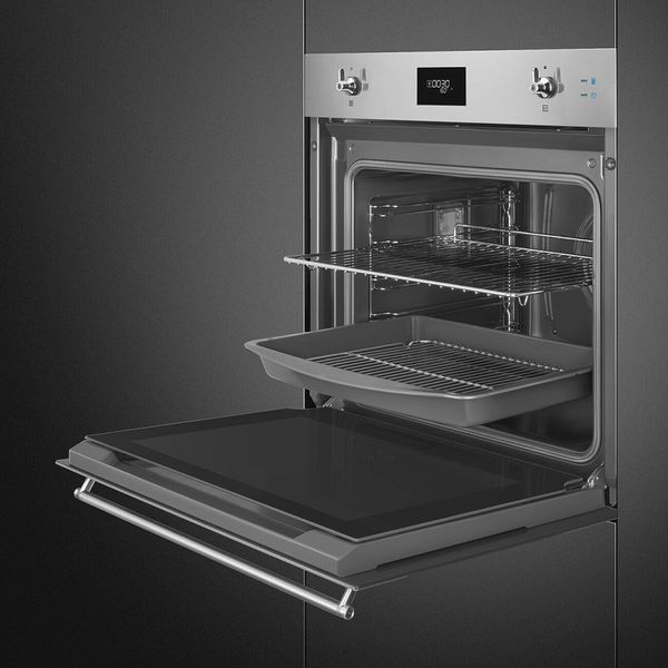 Smeg SO6301S2X - серія CLASSICA - Духова шафа комбінована з парою, 60 см, SteamOne, Compact Screen so6301s2x фото