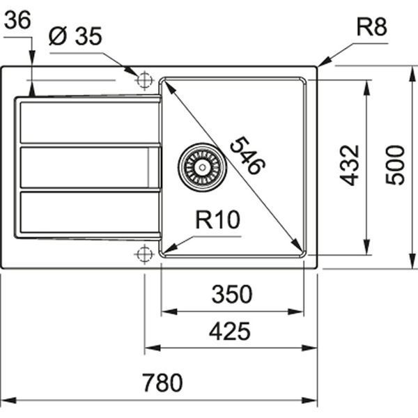 🟥 Кухонная мойка Franke Sirius 2.0 S2D 611-78 (143.0671.744) с тектонайта - врезная - оборотная - цвет Бежевый (2 отверстия) 143.0671.744 фото