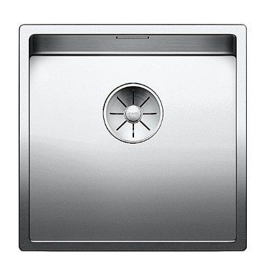 Кухонная мойка Blanco CLARON 400-IF нержавеющая сталь с зеркальной полировкой с отводной арматурой InFino (521572) монтаж на столешницу; в уровень со столешницей 521572 фото