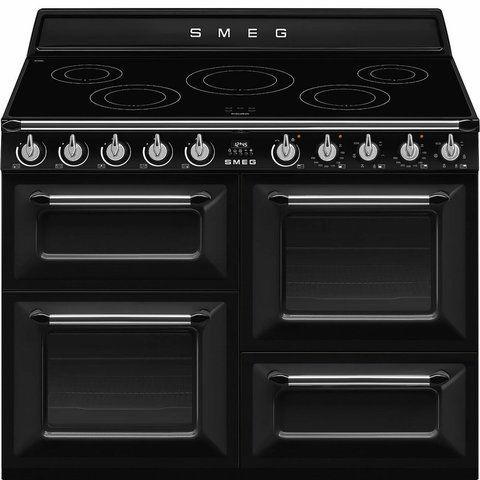 Smeg TR4110IBL2 - серія VICTORIA - Варильний центр, 110 см, 3 Духові шафи, індукційна поверхня, колір чорний tr4110ibl2 фото