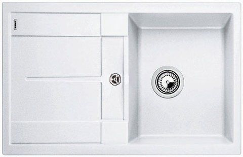 Кухонна мийка Blanco METRA 45 S Silgranit&reg; колір білий з клапаном-автоматом (513028) монтаж на стільницю 513028 фото