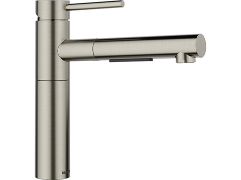 СмесительКухонный Blanco с вытяжным изливом, с функцией душа ALTA-S II satin platinum (527710) 527710 фото
