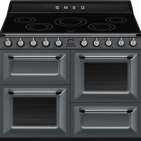 Smeg TR4110IGR2 - серія VICTORIA - Варильний центр, 110 см, 3 Духові шафи, індукційна поверхня, колір сірий tr4110igr2 фото