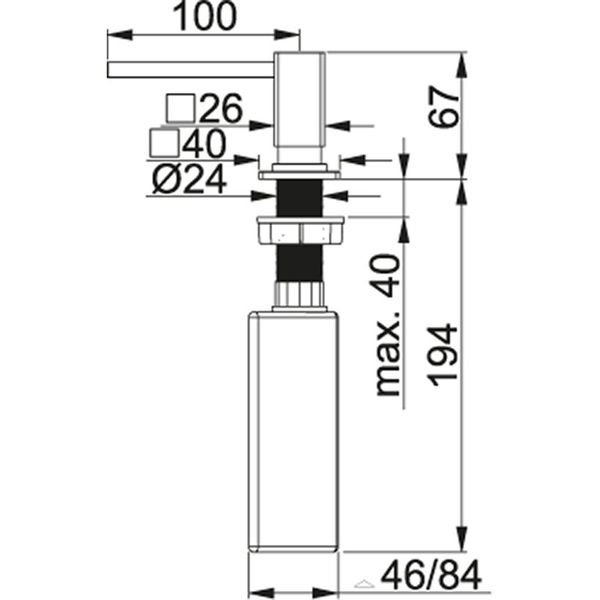 Дозатор FRANKE CENTINOX SD (119.0176.059) нержавіюча сталь - Архів 119.0176.059 фото