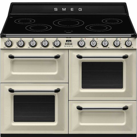 Smeg TR4110IP2 - серія VICTORIA - Варильний центр, 110 см, 3 Духові шафи, індукційна поверхня, колір кремовий tr4110ip2 фото