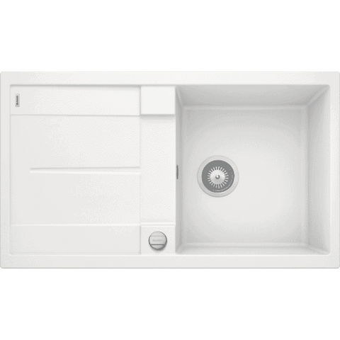 Кухонна мийка Blanco METRA 5 S Silgranit&reg; колір білий з клапаном-автоматом (513037) монтаж на стільницю 513037 фото