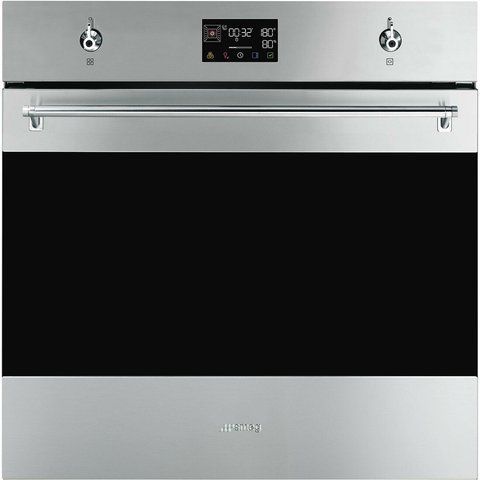Smeg SO6302S3PX - серія CLASSICA - Духова шафа комбінована з парою, LITE-100, 60 см, LCD-дисплей so6302s3px фото
