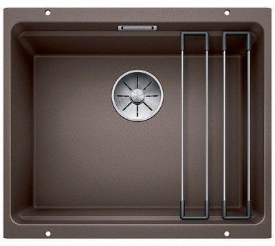Кухонная мойка Blanco ETAGON 500-U Silgranit&reg; цвет кофе с отводной арматурой InFino (522236) монтаж под столешницу 522236 фото