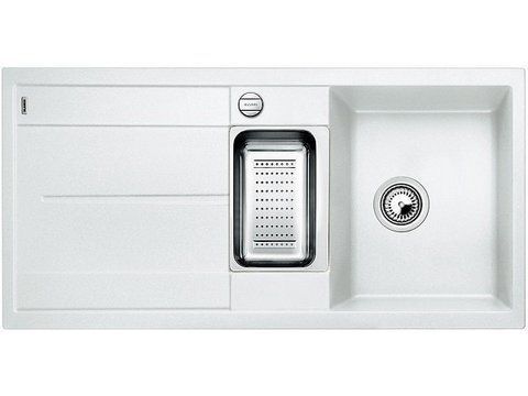 Кухонна мийка Blanco METRA 6 S-F Silgranit&reg; колір білий з клапаном-автоматом (519115) монтаж у рівень зі стільницею 519115 фото