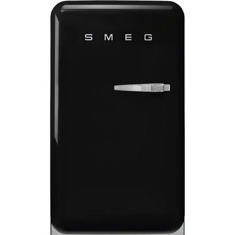 Smeg FAB10HLBL5 - серія 50'S RETRO STYLE - Мінібар однодверний соло, стиль 50', висота 97 см, лівостороннє відкривання, чорний FAB10HLBL5 фото