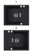 🟥 Кухонная мойка Franke Sirius 2.0 S2D 611-62 (143.0627.288) из тектонайта - врезная - оборотная - цвет Чёрный (2 отверстия) 143.0627.288 фото 4