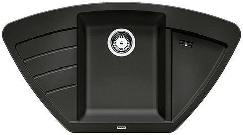 Кухонная мойка Blanco ZIA 9 E Silgranit&reg; цвет черный (526031) монтаж на столешницу 526031 фото
