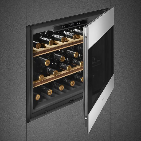 Smeg CVI321X3 - серія CLASSICA - Вбудована шафа для зберігання вина, 21 пляшка, 45 см, петлі змінні CVI321X3 фото