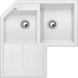 Кухонная мойка Blanco METRA 9 Е Silgranit&reg; цвет белый (515568) монтаж на столешницу 515568 фото