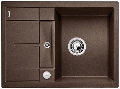 Кухонна мийка Blanco METRA 45 S Compact Silgranit&reg; колір кава з клапаном-автоматом (519581) монтаж на стільницю 519581 фото