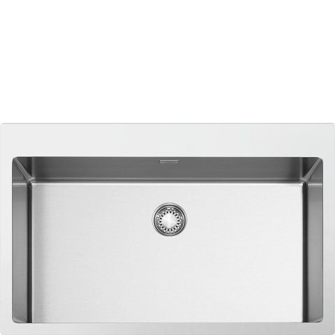 Smeg VR12S70RS - серія MIRA - Мийка, Mira, чаша 700 * 400 см без отвору для крана, подвійна установка R12, нерж. сталь vr12s70rs фото