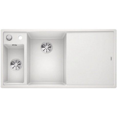 Кухонная мойка Blanco AXIA III 6 S Silgranit&reg; цвет белый - чаша слева, столик для обработки ясень скл.-авт. InFino (524647) монтаж на столешницу 524647 фото