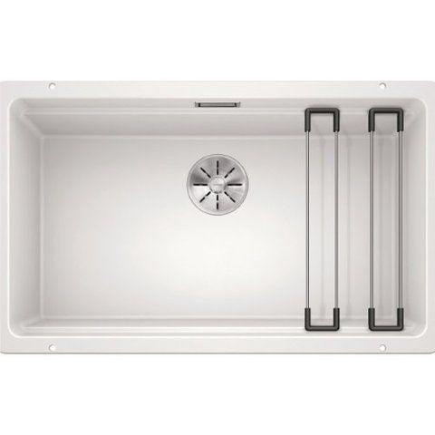 Кухонная мойка Blanco ETAGON 700-U Silgranit&reg; цвет белый с отводной арматурой InFino (525171) монтаж под столешницу 525171 фото