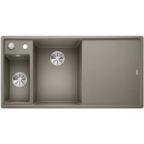 Кухонная мойка Blanco AXIA III 6 S Silgranit&reg; цвет серый беж - чаша слева, доска стекло скл.-авт. InFino (524660) монтаж на столешницу 524660 фото