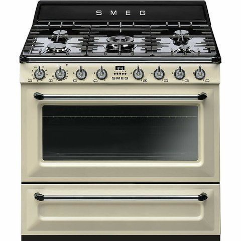 Smeg TR90P2 - серія VICTORIA - Варильний центр, 90 см, 1 Духова шафа, газова поверхня, колір кремовий tr90p2 фото