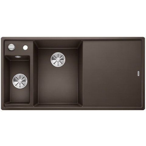 Кухонная мойка Blanco AXIA III 6 S Silgranit&reg; цвет кофе - чаша слева, доска стекло скл.-авт. InFino (524662) монтаж на столешницу 524662 фото