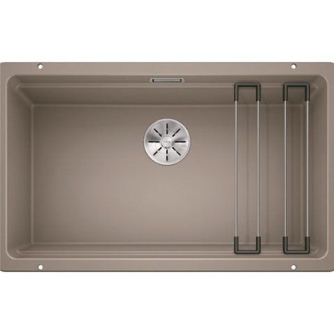 Кухонная мойка Blanco ETAGON 700-U Silgranit&reg; цвет серый беж с отводной арматурой InFino (525174) монтаж под столешницу 525174 фото