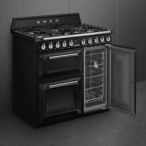 Smeg TR93BL - серія VICTORIA - Варочний центр соло, 90 см, 3 Духовки tr93bl фото