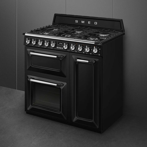 Smeg TR93BL - серія VICTORIA - Варочний центр соло, 90 см, 3 Духовки tr93bl фото