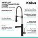 Кухонный смеситель Kraus Artec Pro&trade; с гибким изливом и функцией душа (KPF-1603SFSMB) Нержавеющая сталь / Черный матовый KPF-1603SFSMB фото 7