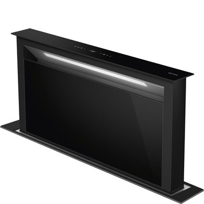 Smeg KDD90CNE - серія LINEA - Витяжка, вбудована в стільницю, 90 см, склокераміка Eclipse, LCD-дисплей, колір чорний матовий kdd90cne фото
