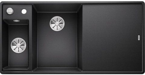 Кухонная мойка Blanco AXIA III 6 S-F Silgranit&reg; цвет антрацит - чаша слева, доска ясен скл.-авт. InFino (524663) монтаж в уровень со столешницей 524663 фото