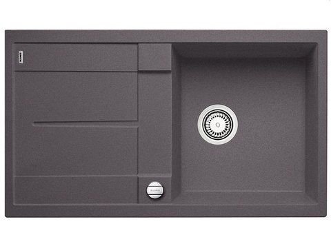 Кухонна мийка Blanco METRA 5 S Silgranit&reg; колір темна скеля з клапаном-автоматом (518871) монтаж на стільницю 518871 фото