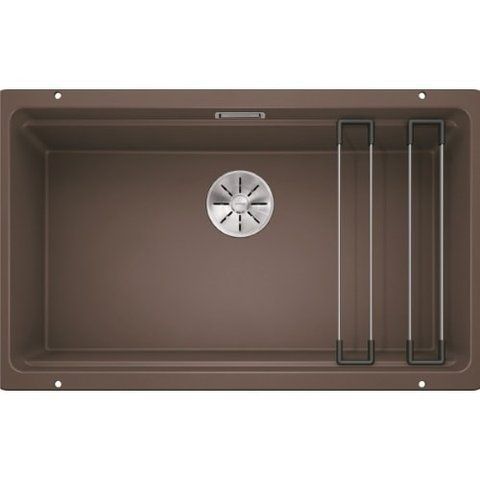 Кухонная мойка Blanco ETAGON 700-U Silgranit&reg; цвет кофе с отводной арматурой InFino (525176) монтаж под столешницу 525176 фото