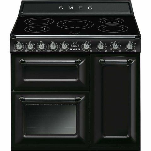Smeg TR93IBL2 - серія VICTORIA - Варильний центр, 90 см, 3 Духові шафи, індукційна поверхня, колір чорний tr93ibl2 фото