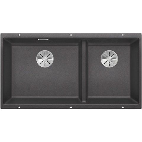 Кухонная мойка Blanco SUBLINE 480/320-U Silgranit&reg; цвет антрацит с отводной арматурой InFino (523584) монтаж под столешницу 523584 фото